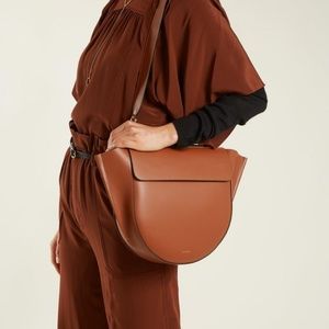 WANDLER HORTENSIA LARGE LEATHER SHOULDER BAG, NWT